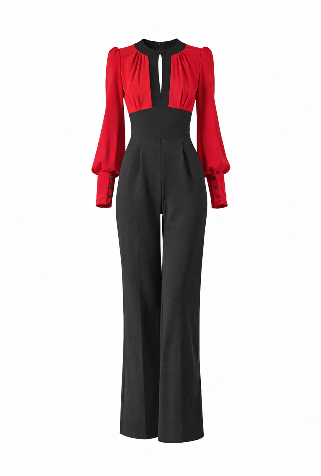 1970s Sydney Jumpsuit - Red & Black
