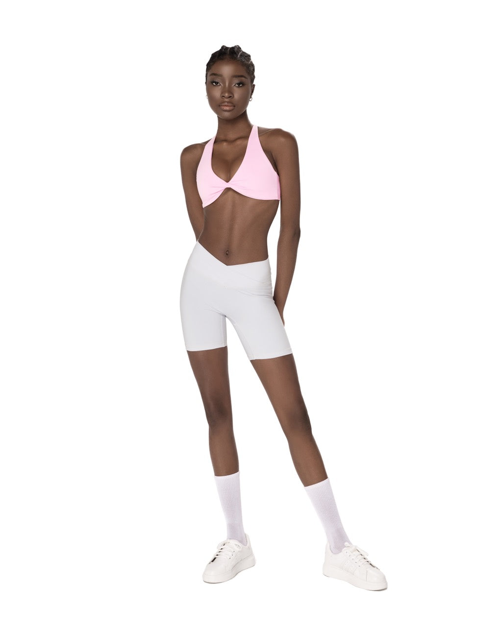 Zoe Scrunch Shorts - White