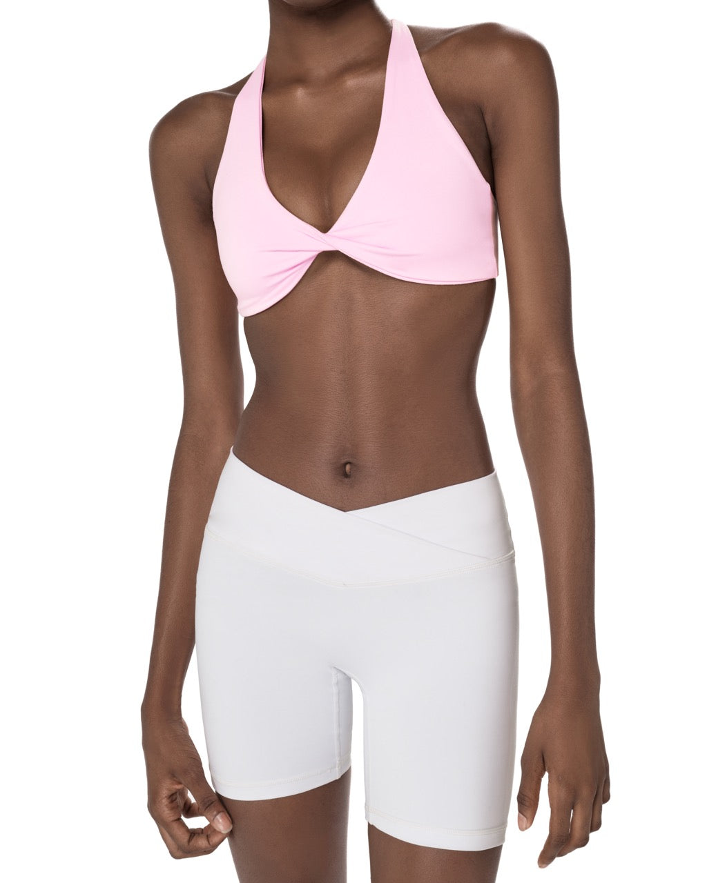 Mia Cross Sport Bra - Pink