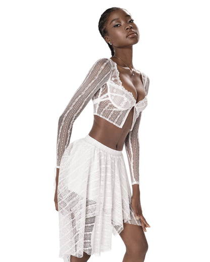 Affetto Lace Long Sleeve Top