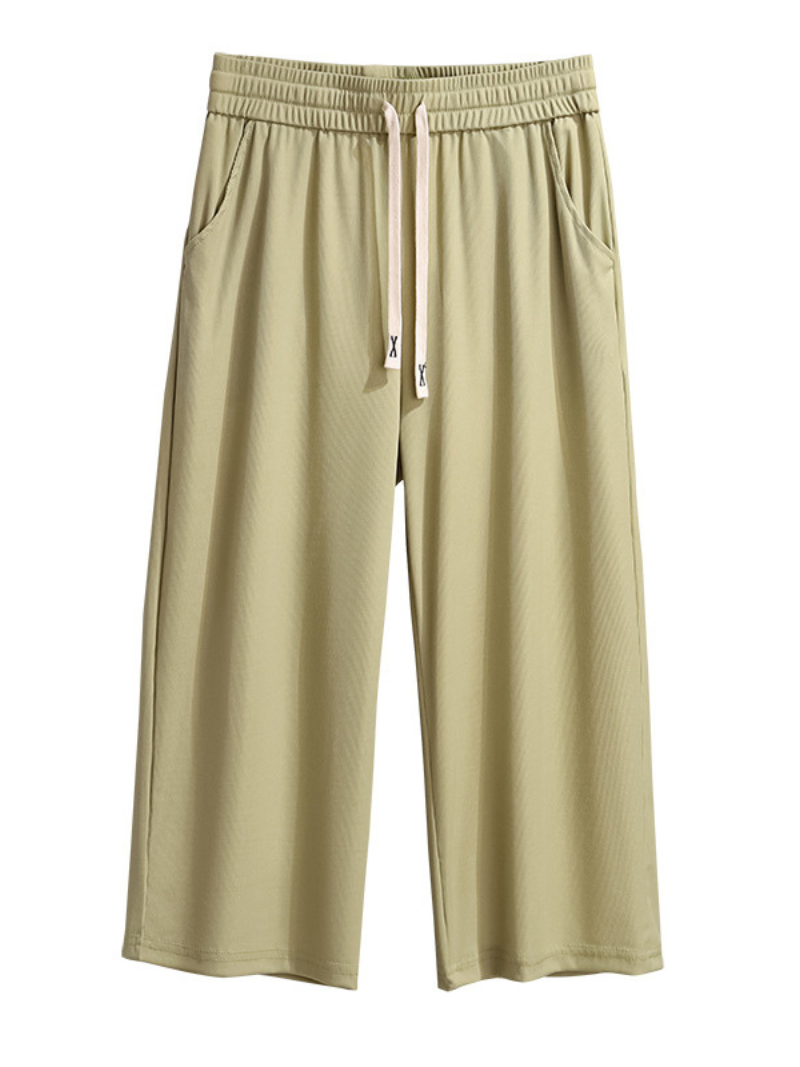 women's summer high waist plus size straight pants