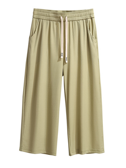 women's summer high waist plus size straight pants