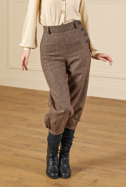 Ladies Plus Fours - Walnut Check Wool