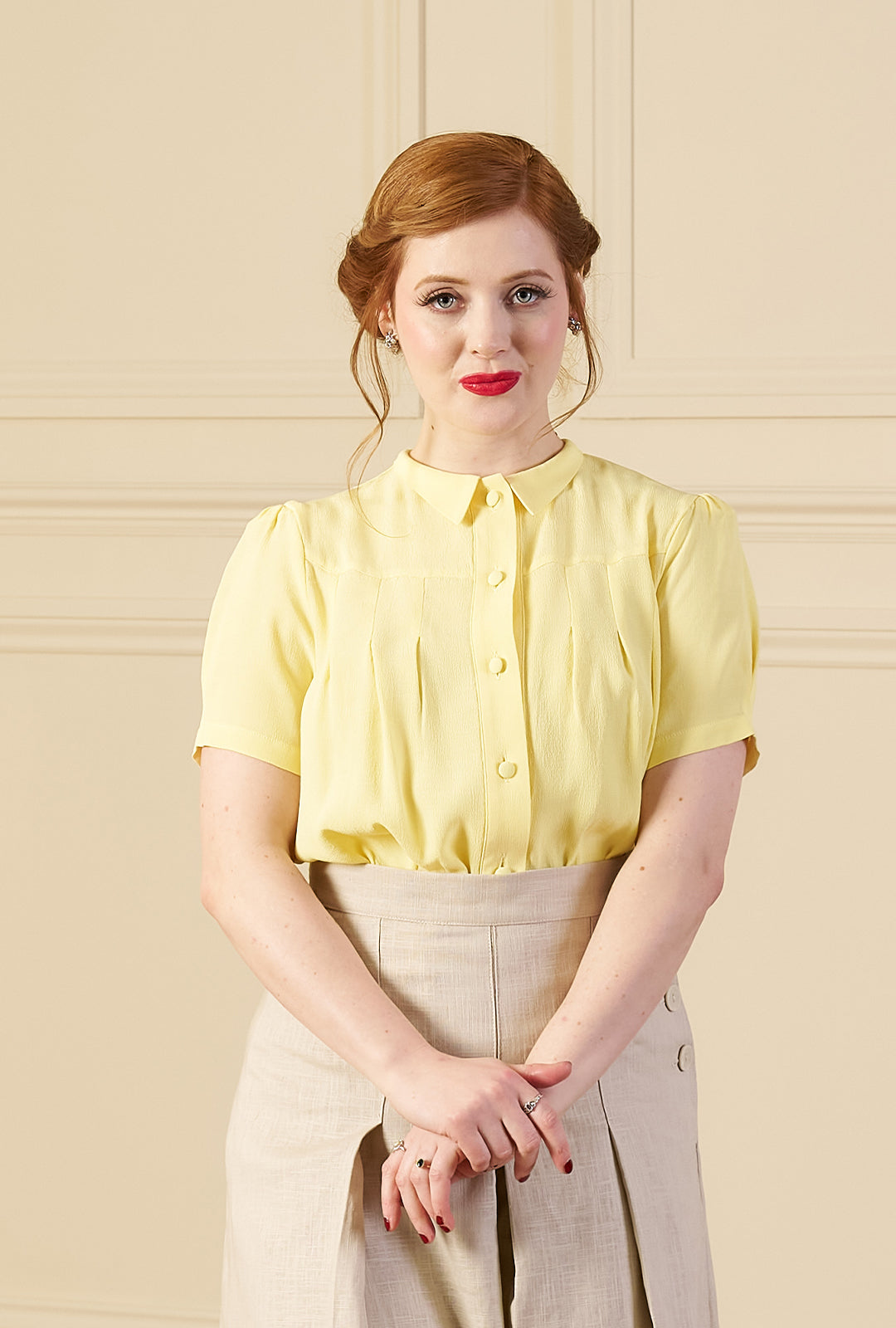 1930s Bonnie Blouse - Lemon