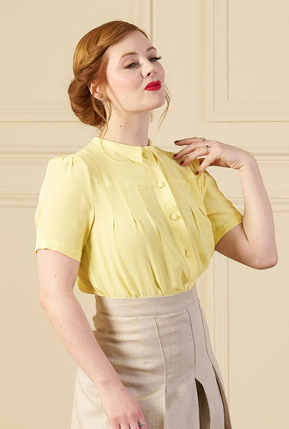 1930s Bonnie Blouse - Lemon