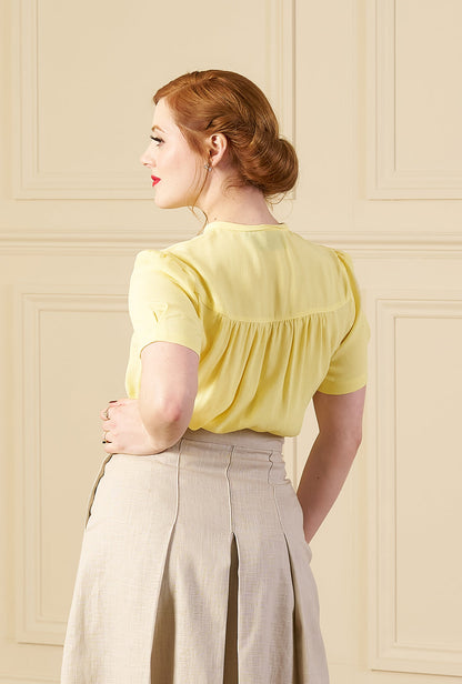 1930s Bonnie Blouse - Lemon