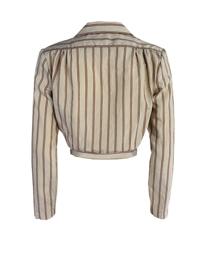 1930s Amelia Blouse - Oakline Stripe