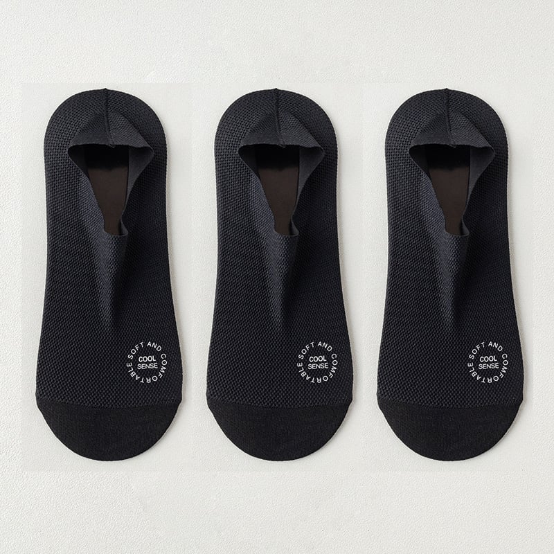üß¶3-Pair Invisible Grip Socks Pack üß¶Breathable | Low-Cut | Anti-Slip | Sweat-Absorbing