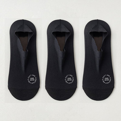 üß¶3-Pair Invisible Grip Socks Pack üß¶Breathable | Low-Cut | Anti-Slip | Sweat-Absorbing