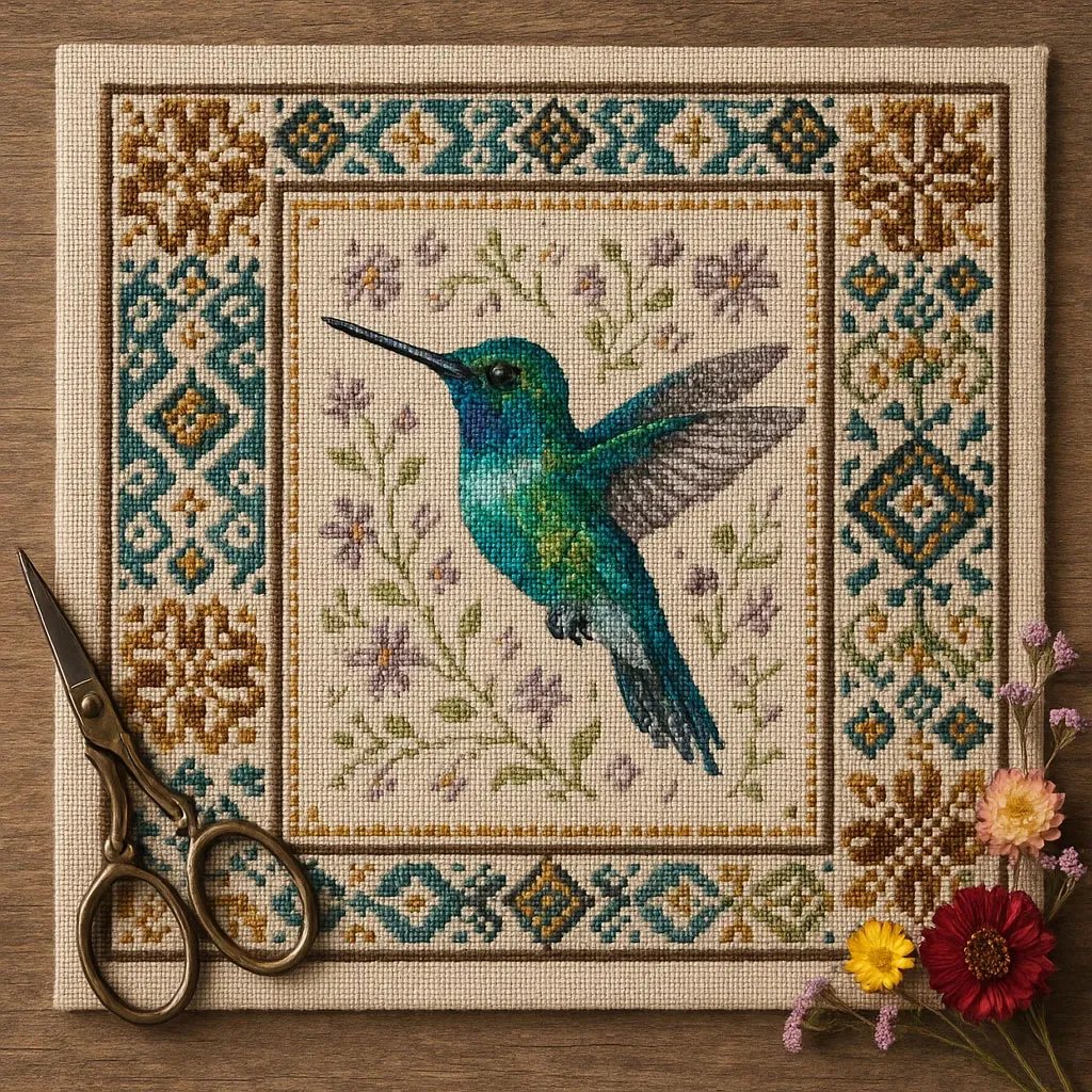 üê¶ Hummingbird Cross Stitch KitüéÅ