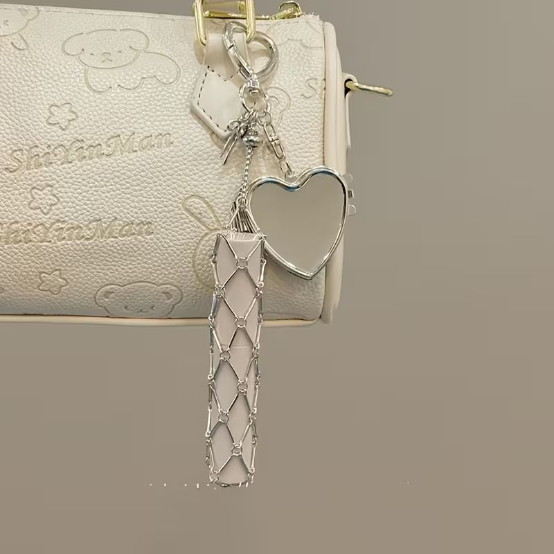 üî•‚ú®Lipstick Holder Keychain with Mirror