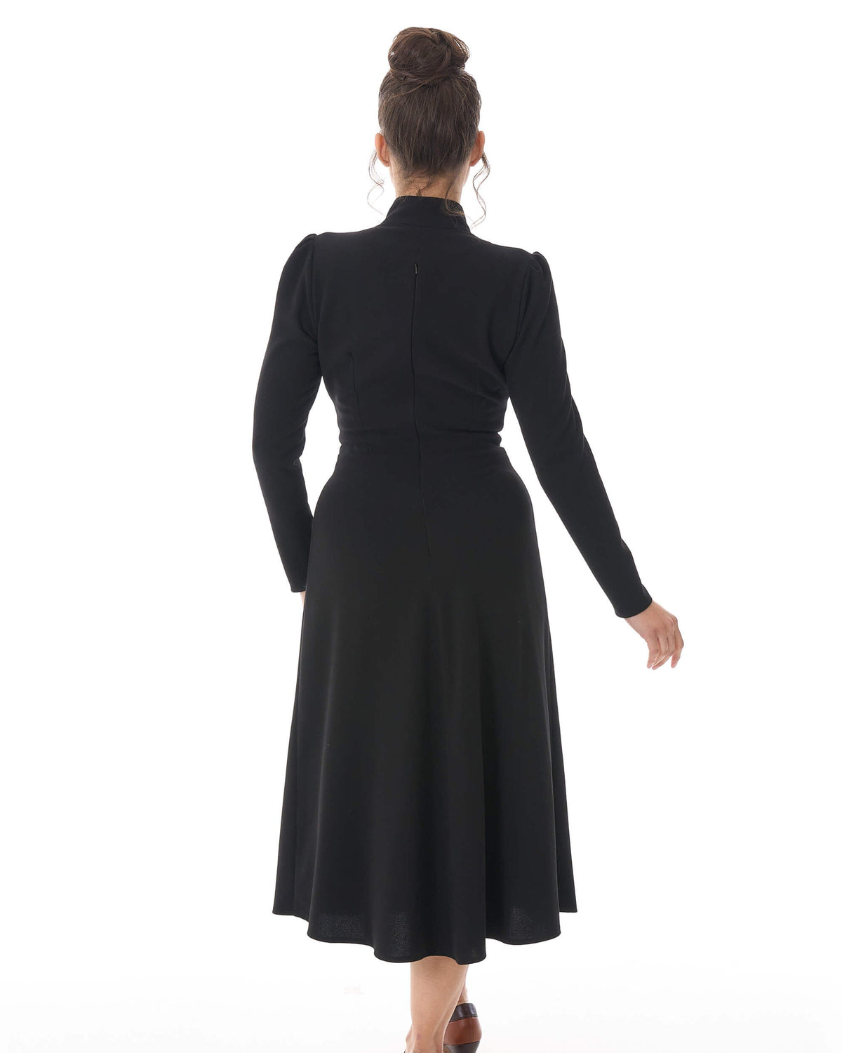1970s Barbara Keyhole Dress - Black