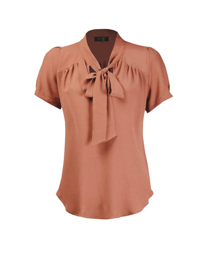 1930s Beau Blouse - Burnt Peach