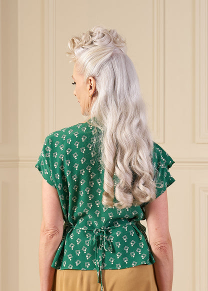 1930s Belle Blouse - Dia Deco Emerald