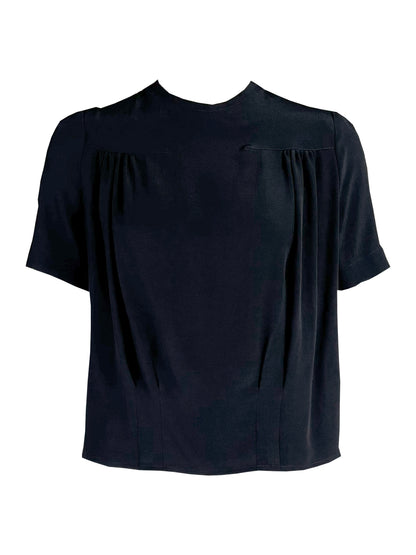 1940s Meet Again Blouse - Black