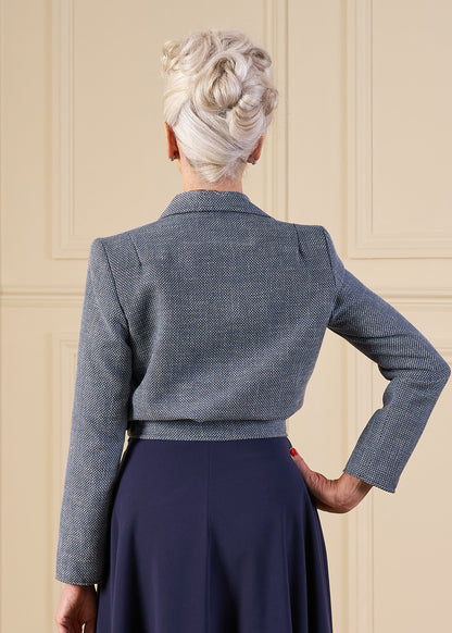 1940s Utility Buckle Jacket - Blue Wool