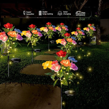 üéÅüî•‚òÄÔ∏è2026 NEW Solar Simulated Garden Lights,upgraded solar panels, IP44 dustproof and waterproof