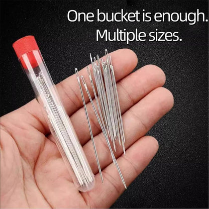 üßµ34PCS Big Eye Steel Needles Set ‚ú®Long & Thin Handmade Quilting & Sewing Needles Kit for DIY Sewing Projects
