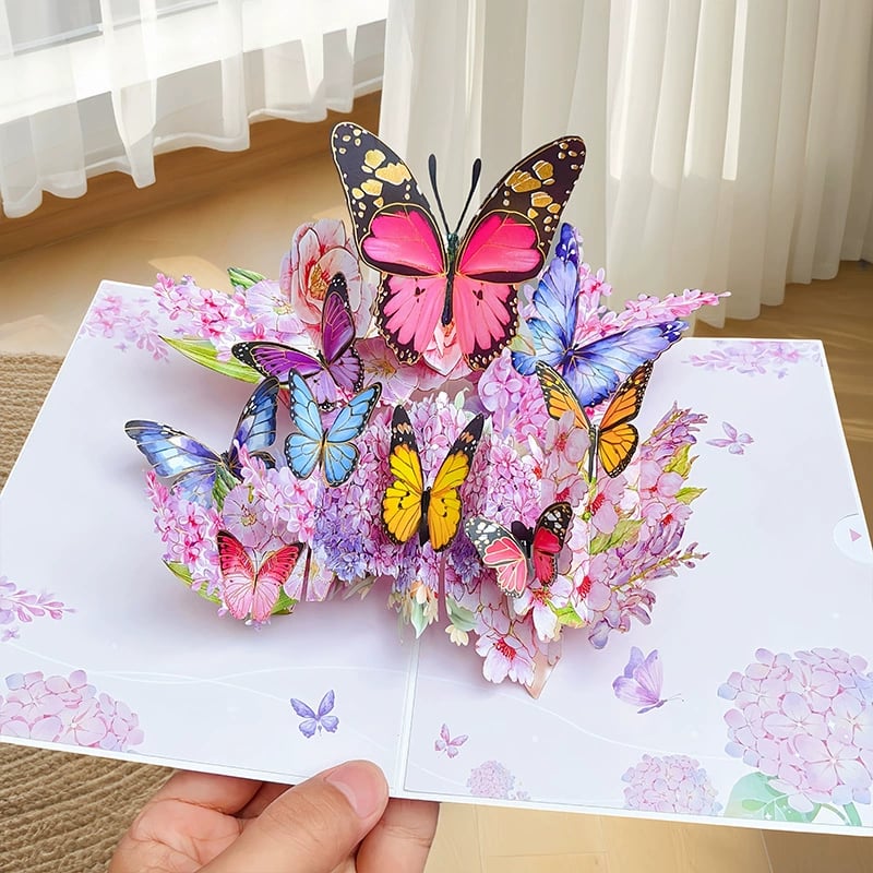 ü¶ã Vibrant 3D  Butterfly & Daisy Pop-Up Greeting Card
