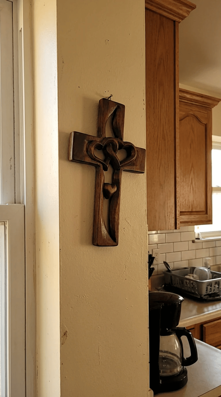‚úùÔ∏èHandcrafted Two Heart Cross