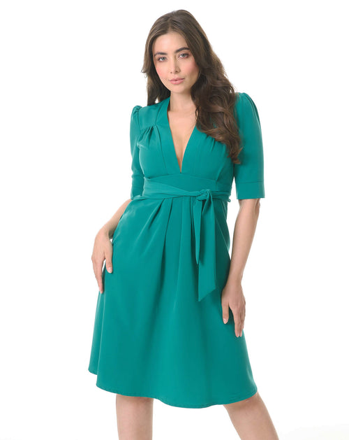 1970s Celia Dress - Emerald Green