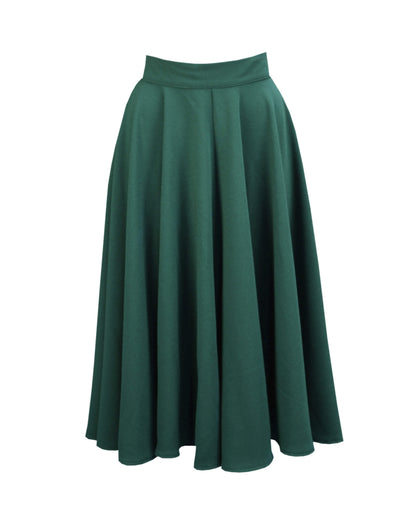 1950s Premium Circle Skirt - Racing Green