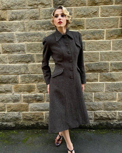 1930s/40s Princess Line Coat - Wool