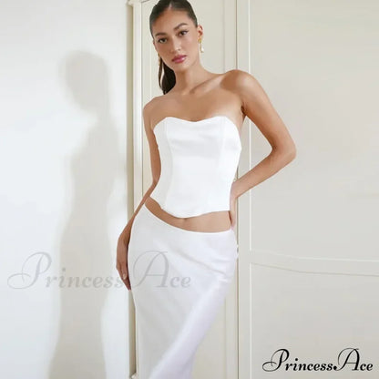 Corset Bandage Sexy Two Piece Maxi Dress