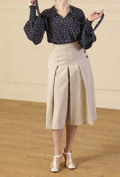 1930s Culottes - Natural Fibre Ecru