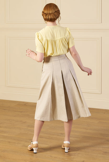 1930s Culottes - Natural Fibre Ecru