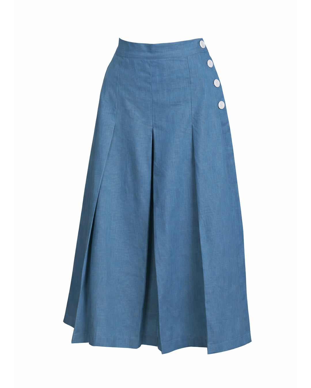 1930s Culottes - Natural Fibre Aqua