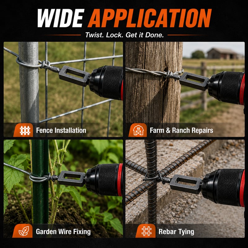 üß∞Steel Wire Twisting Tool for Drill - Fast Tightening & Auto Trimming Wire Twist Attachment