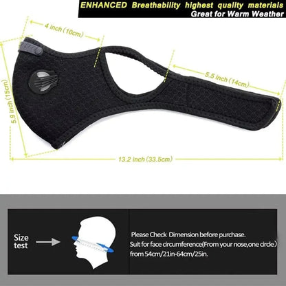 Reusable Carbon Filter Dust Mask ‚Äì Built for Active Lifestyles