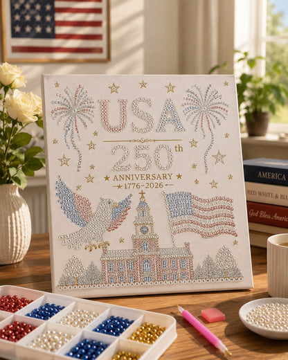 üá∫üá∏ USA 250th Anniversary DIY Pearl Painting Kit ‚ú®‚ù§Ô∏è‚Äçüî•