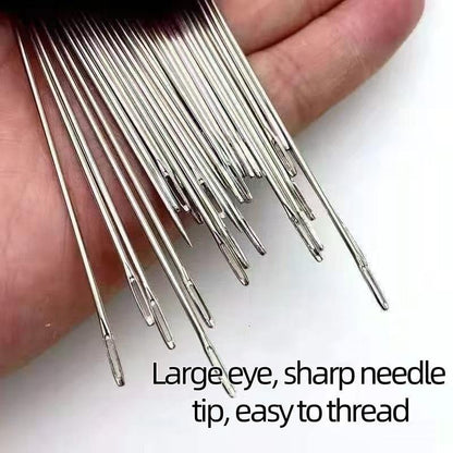 üßµ34PCS Big Eye Steel Needles Set ‚ú®Long & Thin Handmade Quilting & Sewing Needles Kit for DIY Sewing Projects