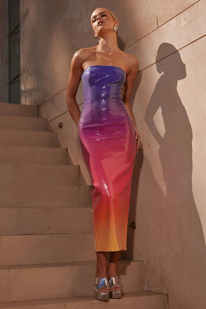 Malibu Midi Dress - Sunset