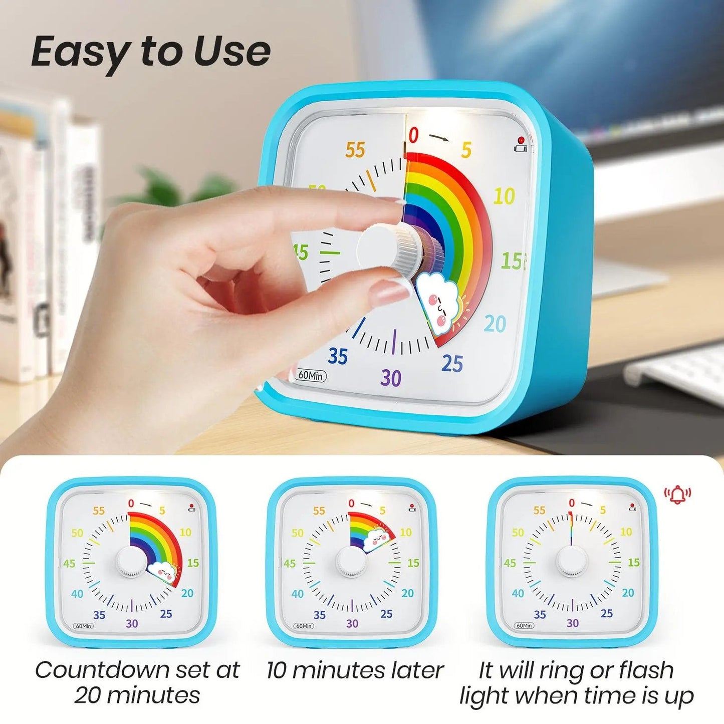 ‚è∞üåàVisual Timer with Protective Case