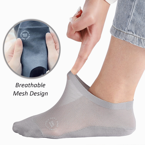 üß¶3-Pair Invisible Grip Socks Pack üß¶Breathable | Low-Cut | Anti-Slip | Sweat-Absorbing