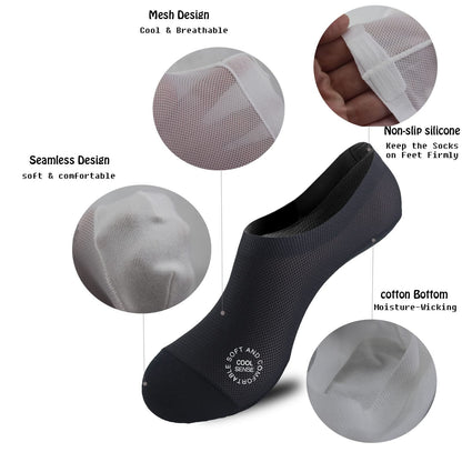 üß¶3-Pair Invisible Grip Socks Pack üß¶Breathable | Low-Cut | Anti-Slip | Sweat-Absorbing