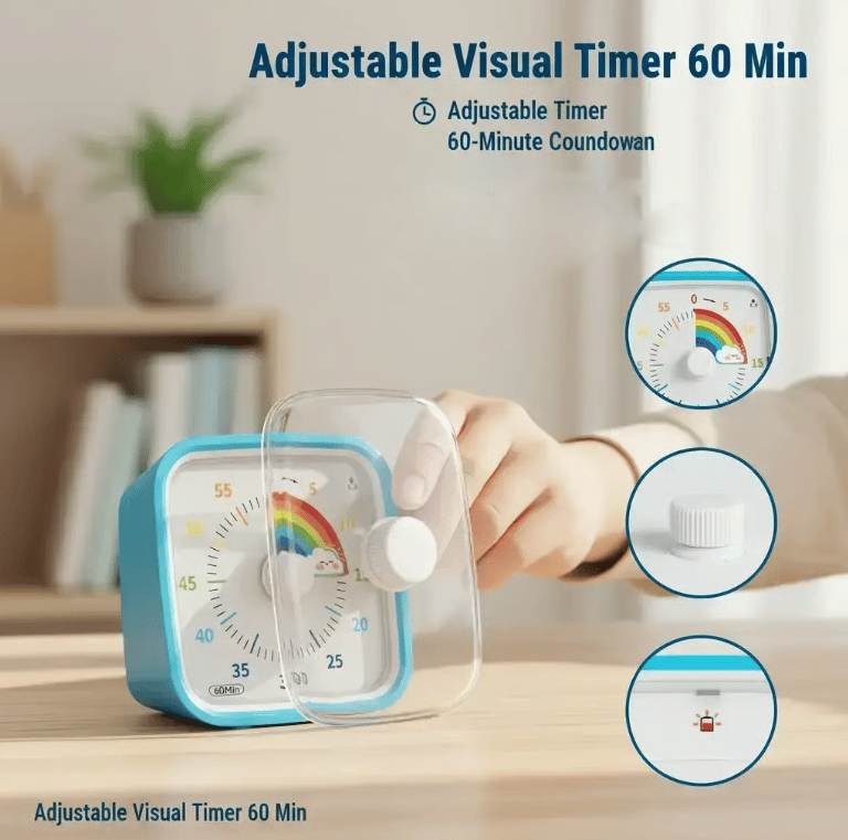 ‚è∞üåàVisual Timer with Protective Case