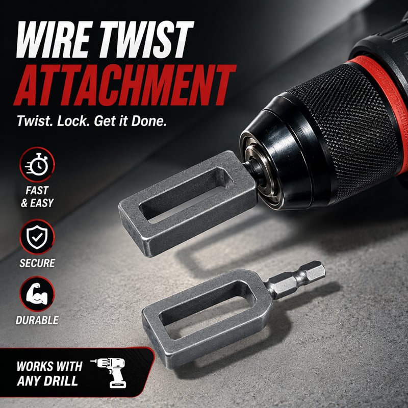 üß∞Steel Wire Twisting Tool for Drill - Fast Tightening & Auto Trimming Wire Twist Attachment