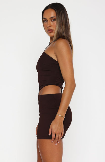 Something Different Mini Dress Chocolate