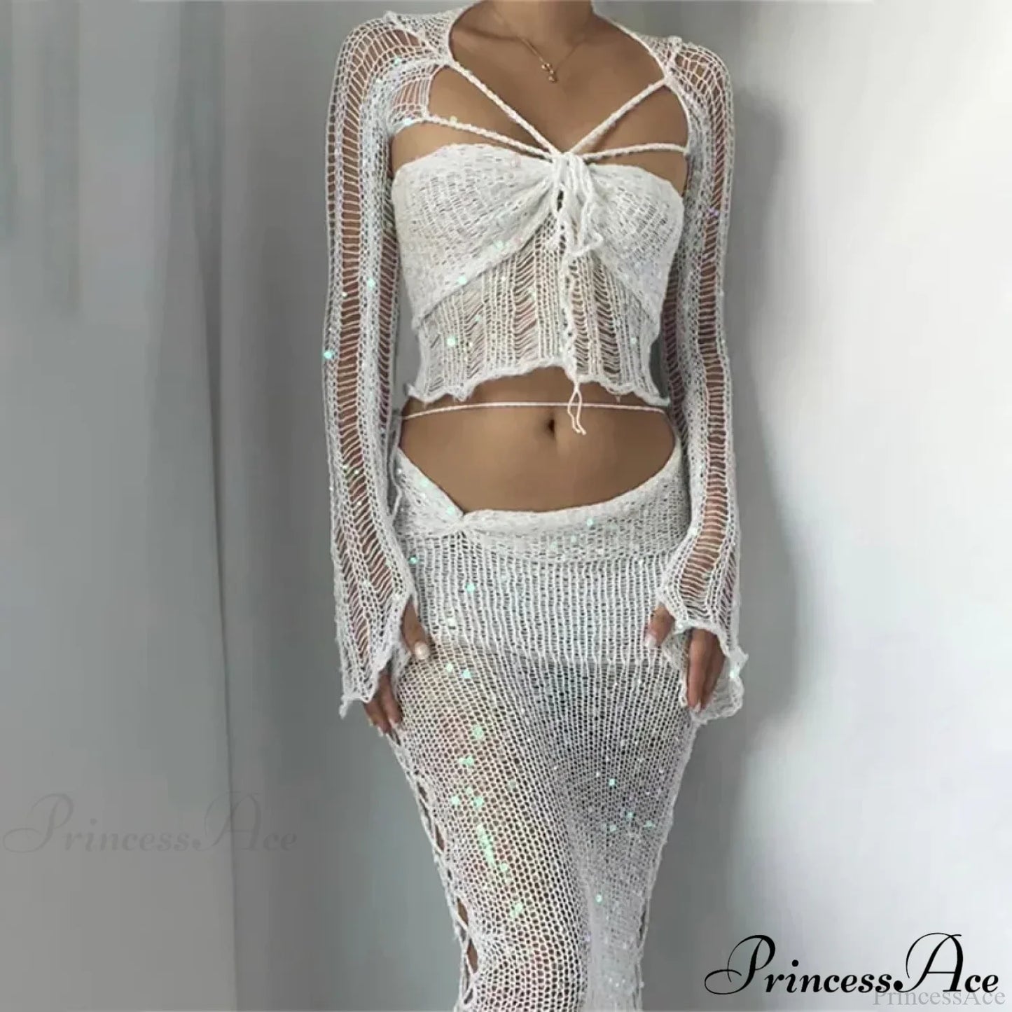 Elegant Knit Two Piece Set