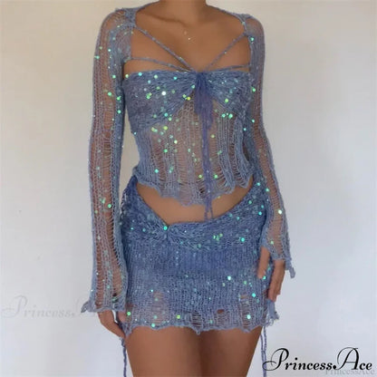 Elegant Knit Two Piece Set