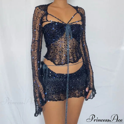 Elegant Knit Two Piece Set