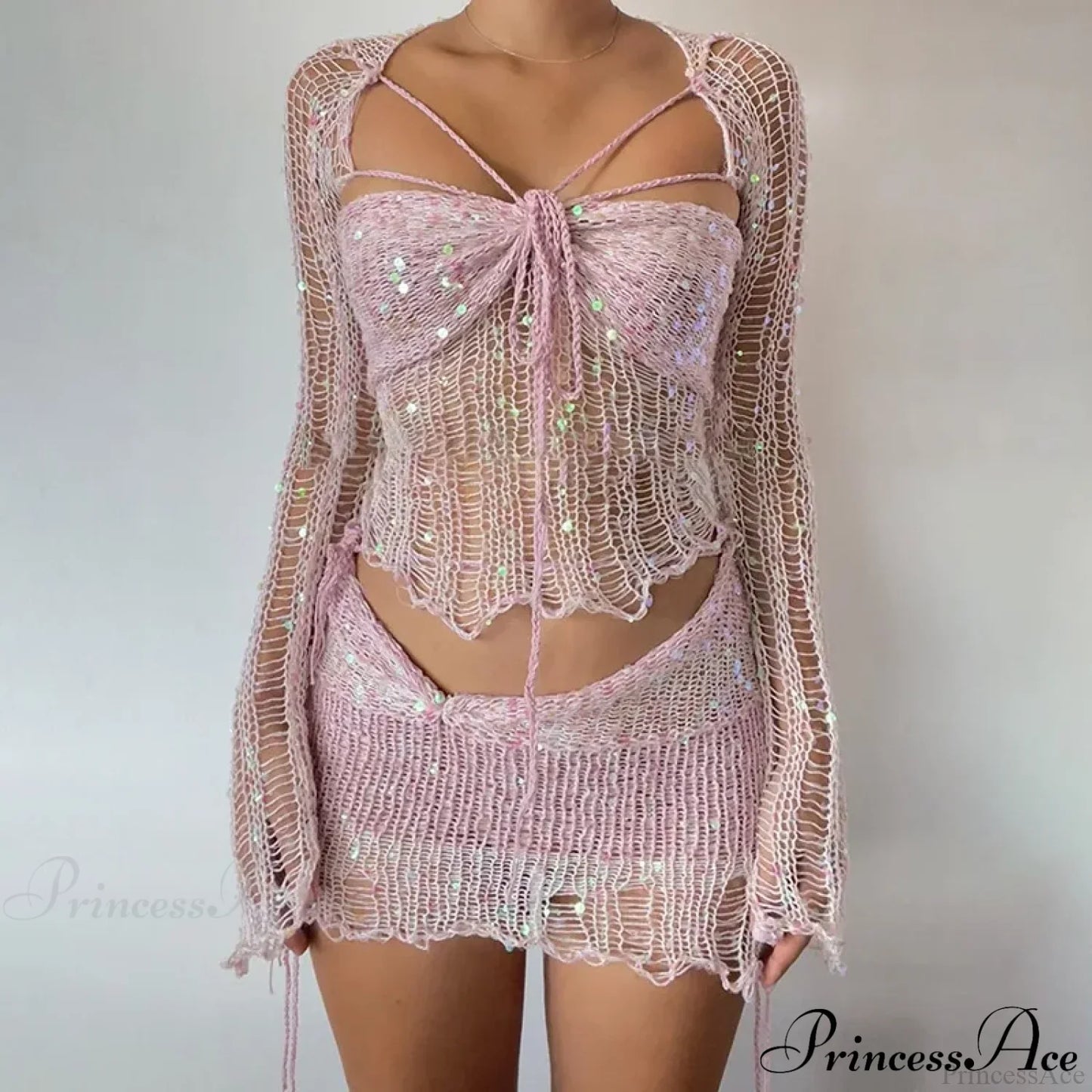 Elegant Knit Two Piece Set