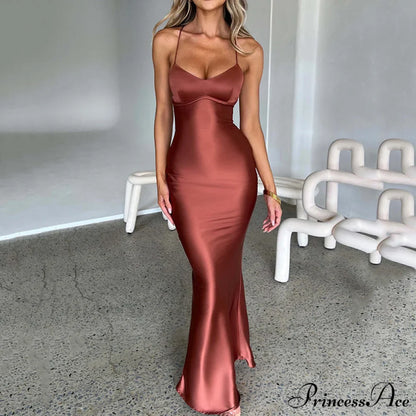 Emilia Satin Draped Gown