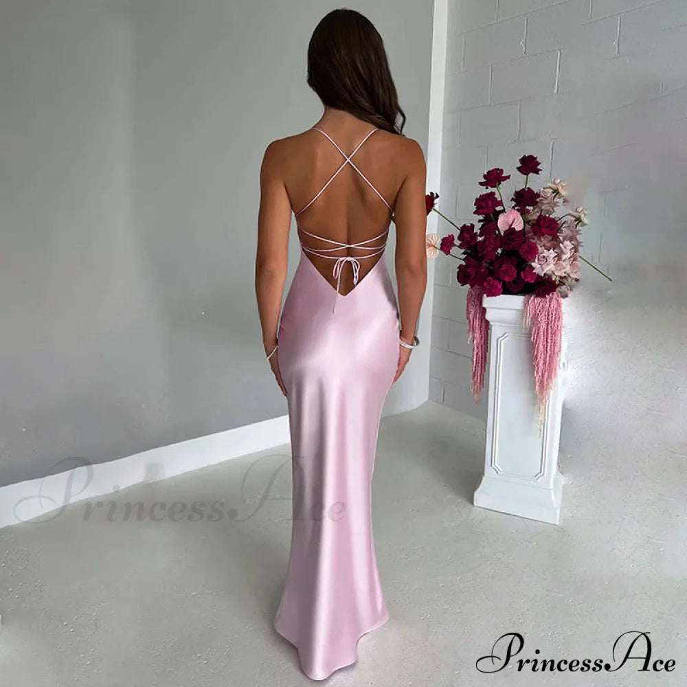 Emilia Satin Draped Gown