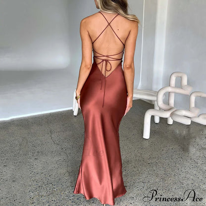 Emilia Satin Draped Gown
