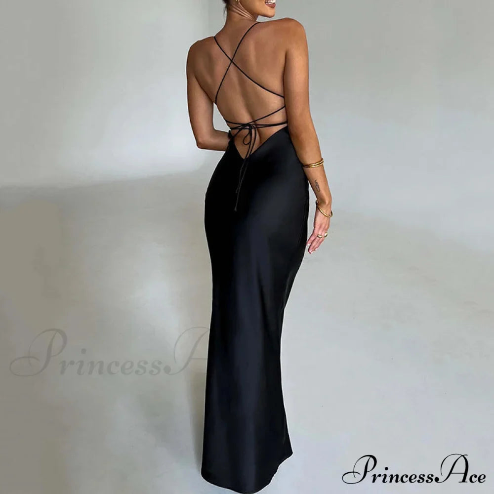 Emilia Satin Draped Gown